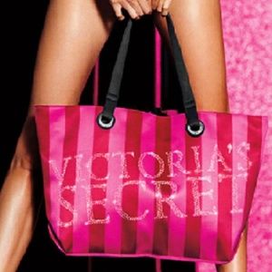 Victoria's Secret satin tote bag.